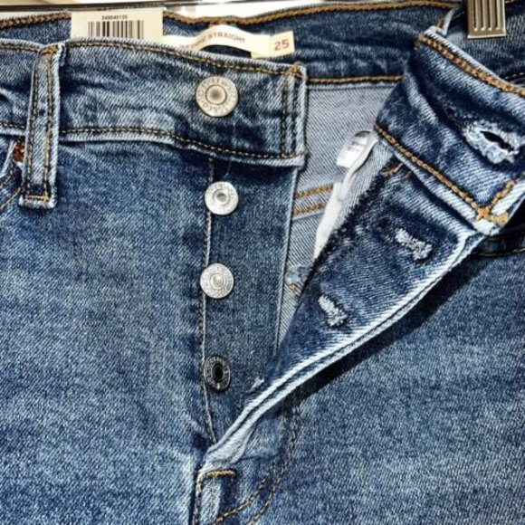 Levi’s High Rise Wedgie Straight Jeans, 0 Short (25W 28L - Picture 6 of 12
